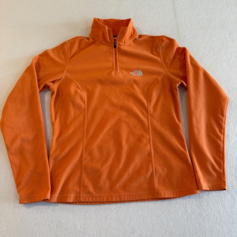 The North Face‎ TKA 100 Quarter Zip Fleece Women Small Orange